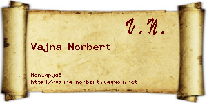 Vajna Norbert névjegykártya