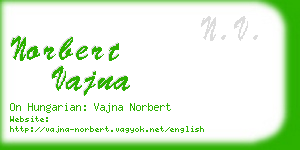 norbert vajna business card